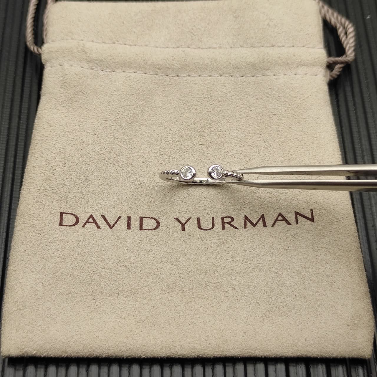 David Yurman Bezel-Set Diamond Ring